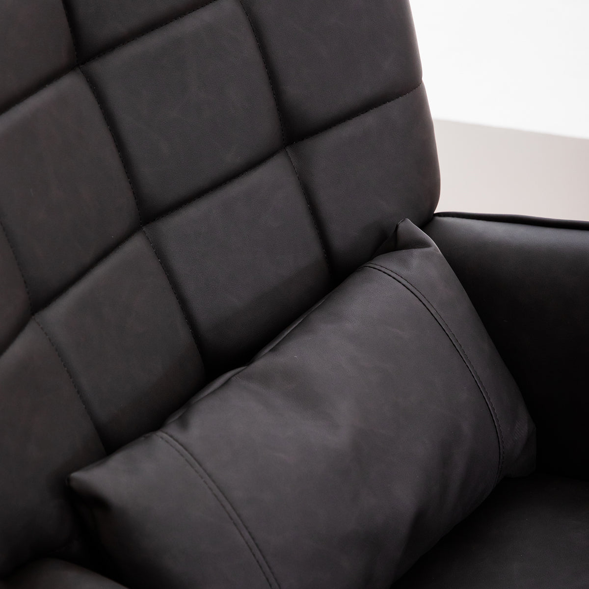 Leather Armchair, Modern Accent Chair High Back, Living Room Chairs With Metal Legs And Soft Padded, Sofa Chairs For Home Office,Bedroom,Dining Room Grey 1Pc Grey Bonded Leather