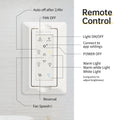 52 Inch Modern With Dimmable Led Light 5 Solid Wood Blades Remote Control Reversible Dc Motor With Smart App Control White Metal & Wood