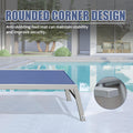 Patio Chaise Lounge Set Of 3, Aluminum Pool Lounge Chairs With Side Table, Outdoor Adjustable Recliner All Weather For Poolside, Beach, Yard, Balcony Navy Blue Navy Blue Aluminum