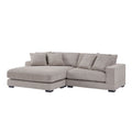 106.28Inch Sectional Couch Covers L Shaped Sofa Covers Chaise Lounge Cover 2 Pieces Sofa Cover Soft With 6Pcs Pillows For Living Room,Office. Light Brown Corduroy 4 Seat