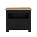 Arlet Kitchen Island Two Door Cabinet And Shelf Multicolor Kitchen Modern Rectangular Stationary Kitchen Islands Mdf Engineered Wood