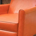 Recliner Push Back Chair For Elegant Home D Cor Orange Orange Pu
