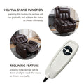 Lift Recliner Chair, Electric Power Recliner Chair For Elderly, Red Brown Red Brown Faux Leather Power Remote Wood Primary Living Space Soft American Traditional Metal & Wood