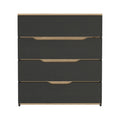 California Drawer Dresser, Four Spacious Drawers, Superior Top Multicolor Bedroom Pine Engineered Wood