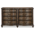 Traditional Dresser Of 8 Drawers Classic Brown Oak Finish 1Pc Wooden Formal Bedroom Furniture Decorative Drawer Pulls Brown Oak Bedroom American Traditional,Traditional Wood