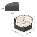 Santa Cruz Outdoor 8 Piece Sectional Set Yes Dark Brown Garden & Outdoor Sectional Seating Groups Pe Rattan Iron Waterproof Fabric