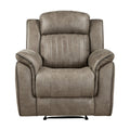 Classic Sandy Brown 1Pc Reclining Chair Plush Comfort Pillow Top Arms Vertical Tufting Solid Wood Luxury Living Room Furniture Brown Sand Primary Living Space Classic,Luxury,Modern Wood