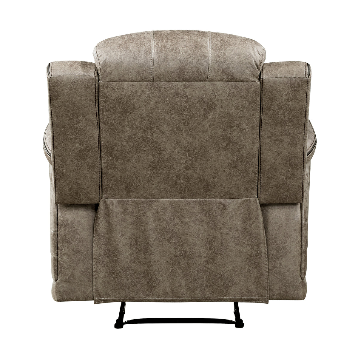 Classic Sandy Brown 1Pc Reclining Chair Plush Comfort Pillow Top Arms Vertical Tufting Solid Wood Luxury Living Room Furniture Brown Sand Primary Living Space Classic,Luxury,Modern Wood