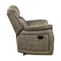 Classic Sandy Brown 1Pc Reclining Chair Plush Comfort Pillow Top Arms Vertical Tufting Solid Wood Luxury Living Room Furniture Brown Sand Primary Living Space Classic,Luxury,Modern Wood