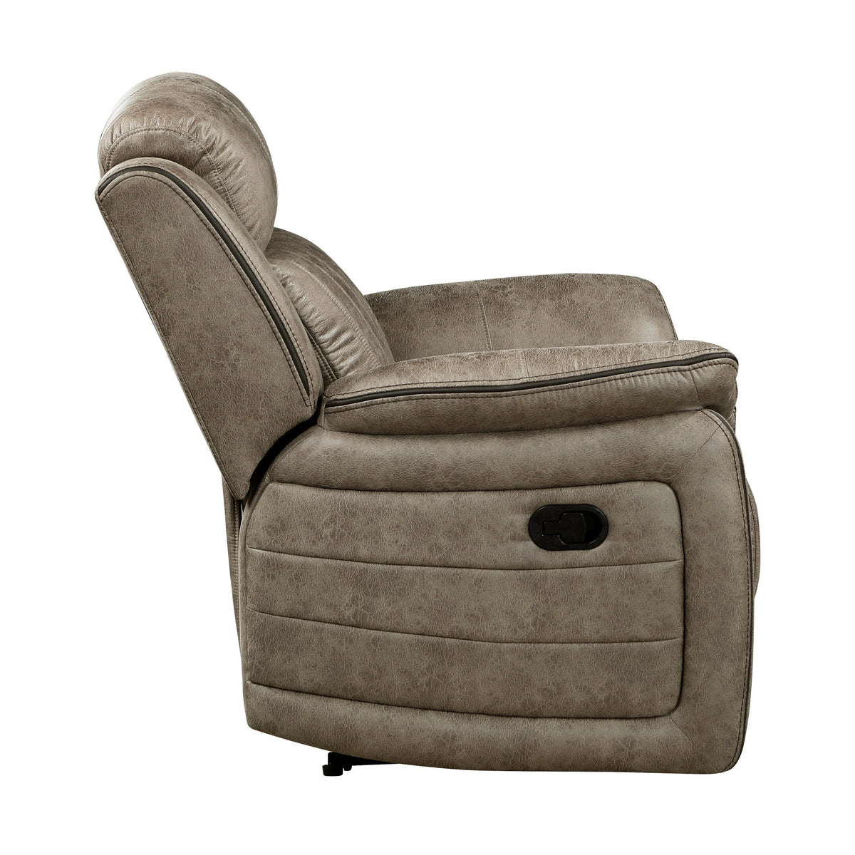 Classic Sandy Brown 1Pc Reclining Chair Plush Comfort Pillow Top Arms Vertical Tufting Solid Wood Luxury Living Room Furniture Brown Sand Primary Living Space Classic,Luxury,Modern Wood