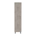 Laska Storage Cabinet, Broom Hangers, 1 Door Freestanding Natural Grey Primary Living Space Modern Mdf Engineered Wood