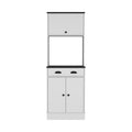 Tampa Kitchen Pantry With Drawer And 2 Cabinets Multicolor Kitchen Modern Mdf Shelves Included Engineered Wood