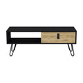 Huna Coffee Table With Hairpin Legs And Large Storage Drawer Multicolor Desk Top Primary Living Space Modern Manual Rectangular Shelves Coffee & End Tables Rectangular Mdf Engineered Wood
