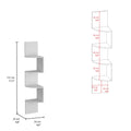 Rosset Corner Shelf, Modern Full Wall Design With Multiple Shelving White Kitchen Wall Mounted Modern Mdf Engineered Wood