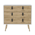 Huna Dresser, Modern 3 Drawer Unit With Handles Multicolor Bedroom Modern Mdf Engineered Wood