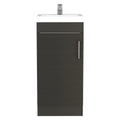 Madrid Bathroom Vanity Sink, Metal Handle, Single Door Cabinet Black Black Bathroom Modern Particle Board Particle Board