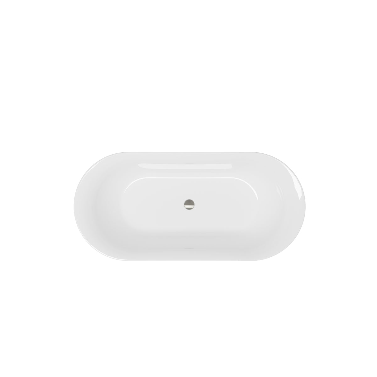 67" Acrylic Freestanding Bathtub Acrylic Soaking Tubs, Fluted Style Gloss White Freestanding Bathtub With Integrated Slotted Overflow And Brushed Nickel Toe Tap Drain, 02149 Bn Glossy White Oval Bathroom Freestanding Tubs Polished 61 69 In Contemporary