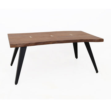 47X23.5X17.5" Ramirez Coffee Table Natural Wood Brown Primary Living Space Casual,Classic,Farmhouse Wood Metal