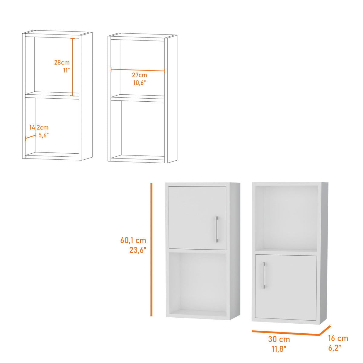 White 2 Bathroom Medicine Cabinets With Open Shelf White 1 1 Up To 17 In Up To 23 In Bathroom Wall Mounted 5 10 Inches Wood
