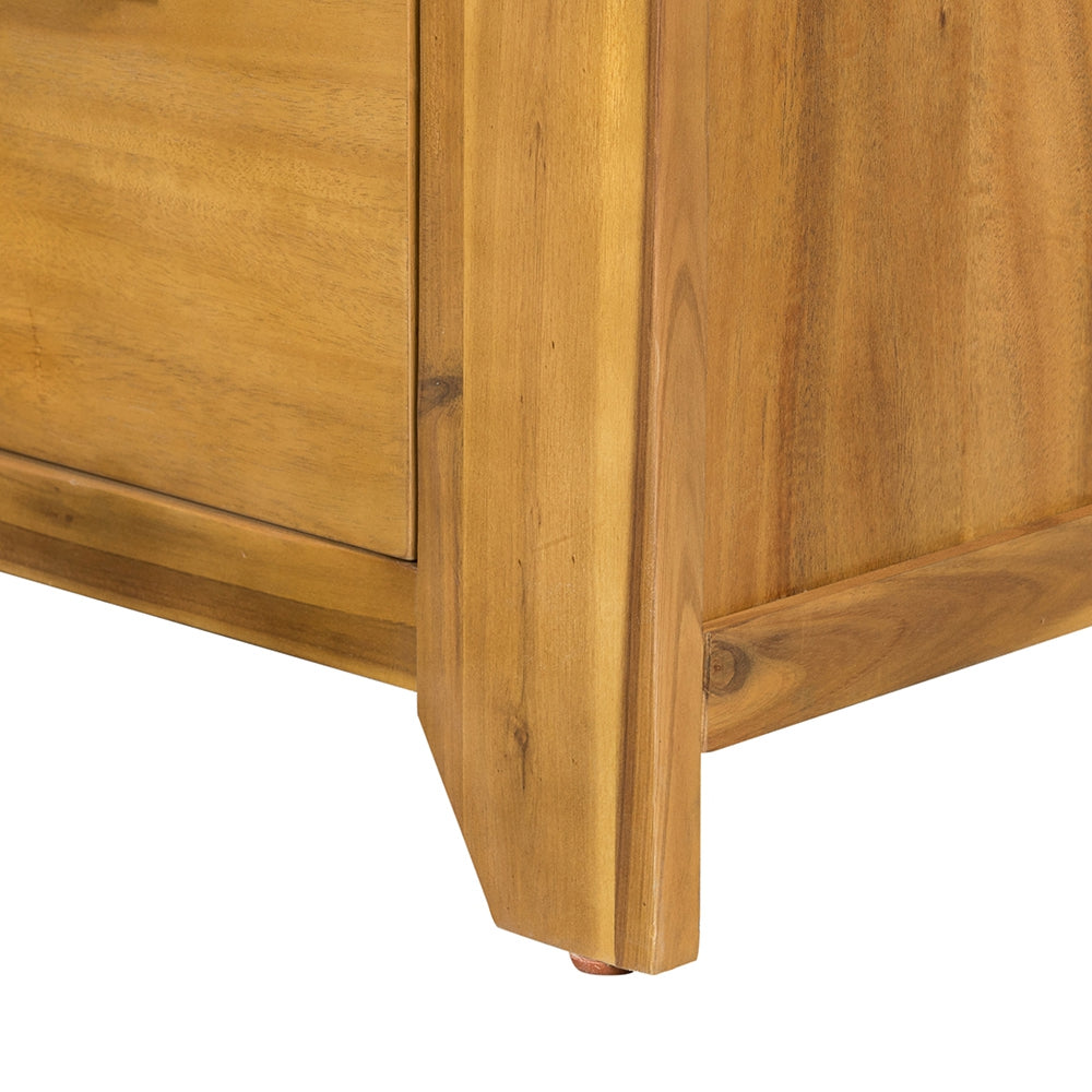 20.7X15.4X22" Nightstand Natural Wood Brown Primary Living Space Boho,Classic,Farmhouse,French Country,Rustic Solid Wood Mdf