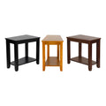 Contemporary Espresso Finish Chairside Table With Lower Shelf Wedge Shape Wooden Furniture 1Pc Side Table Espresso Contemporary Open Storage Coffee & End Tables Wood