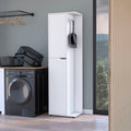 White 2 Door Cabinet Freestanding 3 4 Shelves White White Primary Living Space Shelves Included Wood