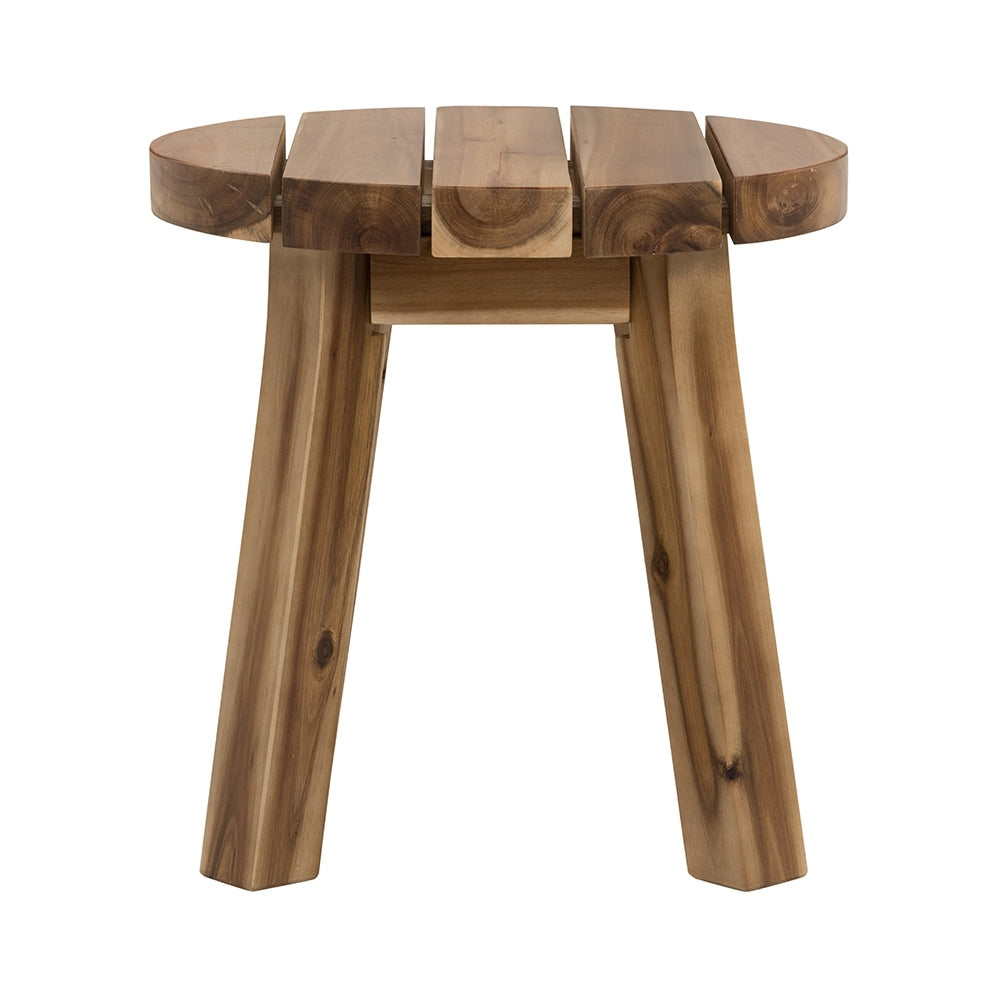 D16X16" Round Side Table, Solid Wood Natural Wood Brown Primary Living Space Boho,Casual,Classic,Farmhouse,French Country Solid Wood