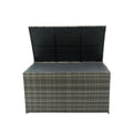 Outdoor Storage Box, 200 Gallon Wicker Patio Deck Boxes With Lid, Outdoor Cushion Storage For Kids Toys, Pillows, Towel No Sectional Grey Mildew Resistant Frame Mildew Resistant Cushion Garden & Outdoor American Traditional Pe Rattan Iron Waterproof