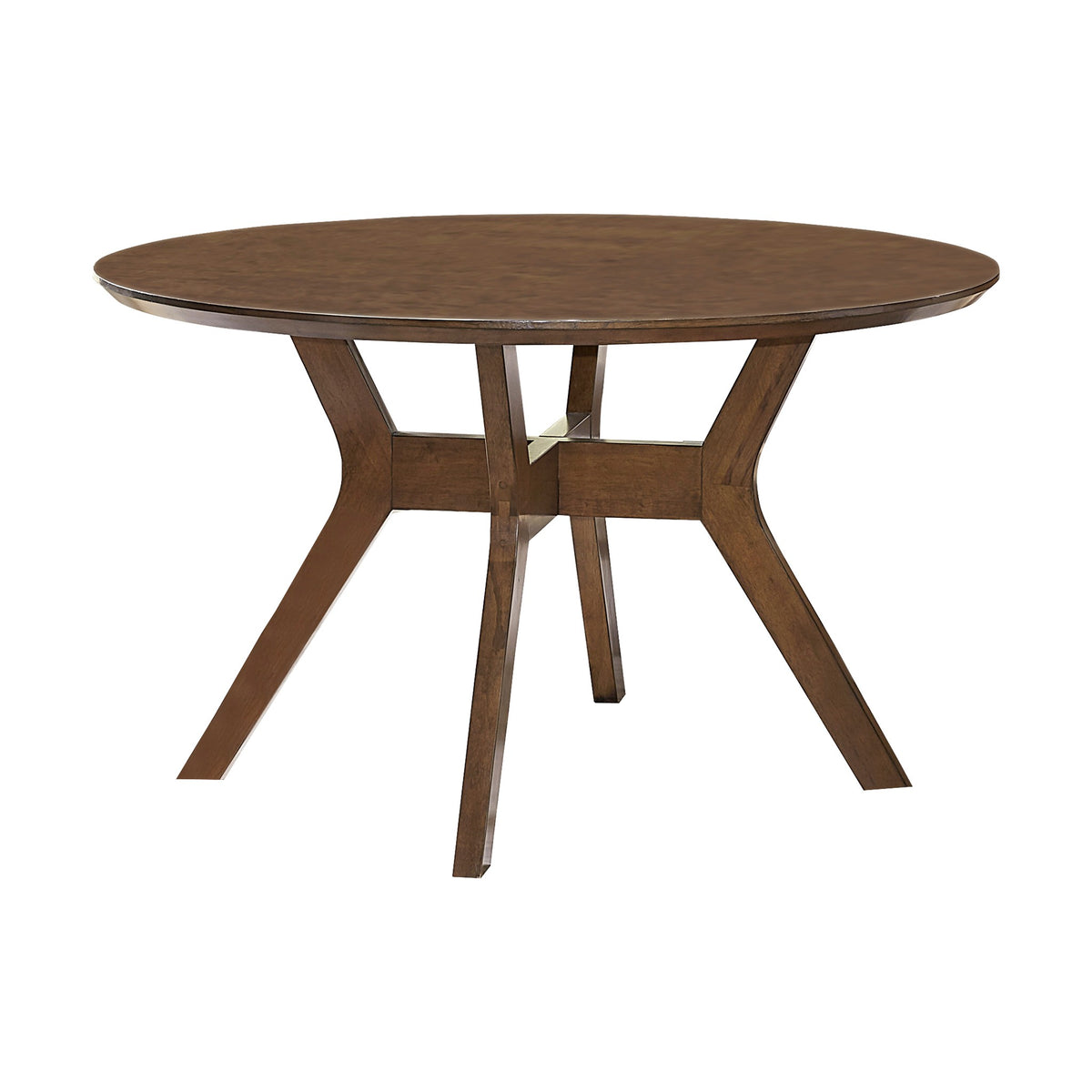 Classic Light Oak Finish 52 Inch Round Dinng Table 1Pc Mid Century Modern Design X Base Wooden Kitchen Dining Furniture Light Oak Seats 4 Dining Room Mid Century Modern Kitchen & Dining Tables Round
