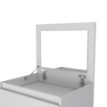 Diamond Dresser, Jewelry Box, Mirror, Single Door Cabinet, Two Drawers, White White Particle Board Particle Board