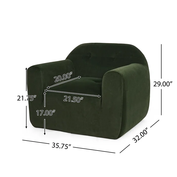 Club Chair Sage Velvet
