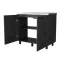 Smokey Oak Utility Sink And Cabinet Gray Kitchen Wood