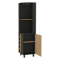 Leah Corner Bar Cabinet 5 Or More Spaces Multicolor Primary Living Space Modern Particle Board Engineered Wood