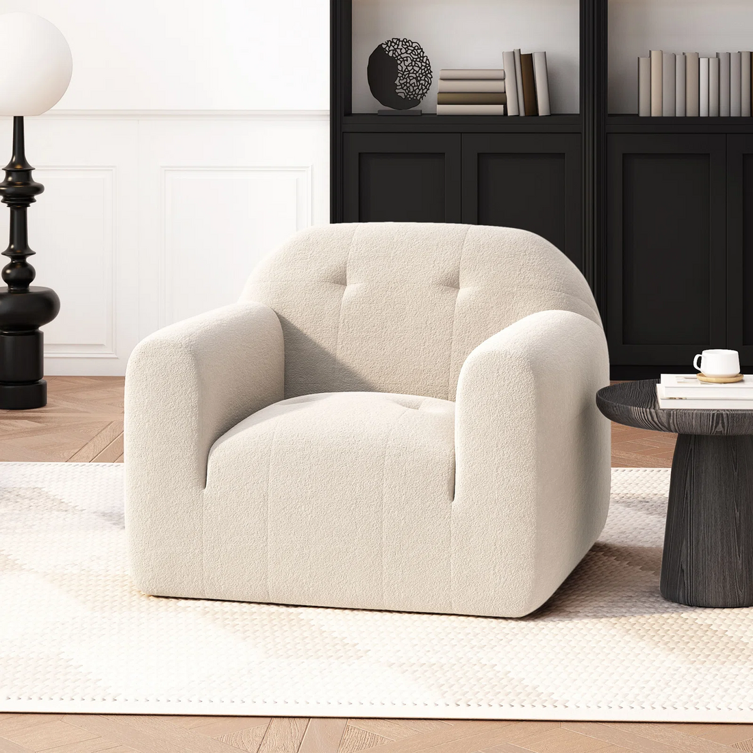 Club Chair Cream Fabric