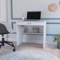 White Storage Desk With Drawer And Shelf White White Computer Desk Office Freestanding Rectangular Drawers Desk Wood