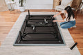 Btx4 Queen Adjustable Bed Queen Black Gray Upholstered