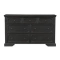 Charcoal Finish Traditional Dresser Of 7 Storage Drawers Wooden Bedroom Furniture 1Pc Rustic Style Charcoal Bedroom Rustic,Traditional Wood