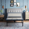 Bt6500 Queen Adjustable Bed Queen Blue Cream Upholstered
