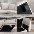 Modular Sectional Sofa, Convertible Sofa Couch With Storage, Sleeper Sectional Sofa Set, Flexible Modular Combinations Fabric Couch For Living Room Beige,5 Seat Sofa Beige Wood Soft Heavy Duty Fabric 5 Seat