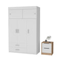 Marshall White And Light Oak 2 Piece Bedroom Set White Oak Wood