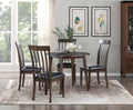 Espresso Finish Set Of 2 Chairs Black Faux Leather Upholstered Seat Wooden Kitchen Dining Room Furniture Espresso Dining Room Side Chair Wood