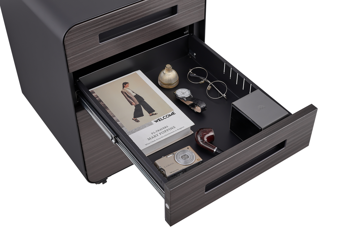 3 Drawer Mobile File Cabinet Under Desk Office,Simple Style Versatile Storage Cabinet For Legal Letter A4 Files, 5 Wheel Design Anti Tilting Cold Rolled Steel Waterproof Moisture Proof Black Filing Cabinets 3 4 Drawers Black Office Mobile Modern Metal