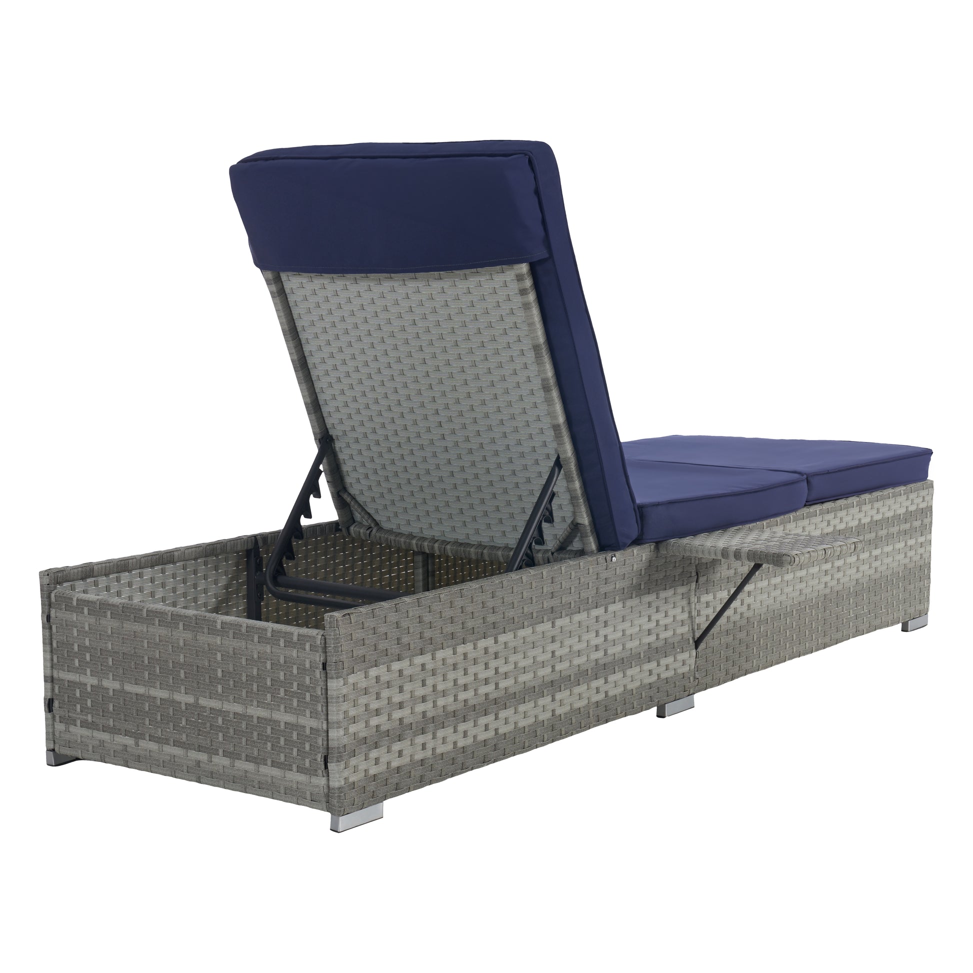 Outdoor Sofa Pe Rattan Furniture Deck Chair Gray Rattan Yes Complete Patio Set Gray Seats 2 Uv Resistant Frame Water Resistant Cushion Garden & Outdoor American Design,American Traditional 2 Person Seating Group Polyester Pe Rattan Iron Waterproof Fabric