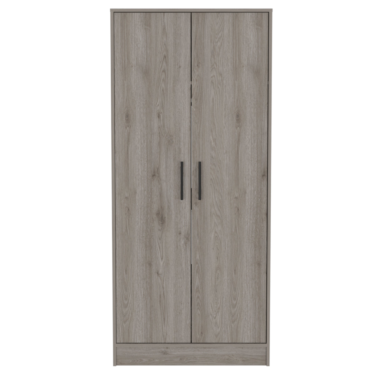Ambery 180 Armoire, Two Shelves, Double Door, Metal Rod, One Drawer Light Gray Gray Bedroom Modern Particle Board Particle Board