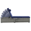Outdoor Sofa Pe Rattan Furniture Deck Chair Gray Rattan Yes Complete Patio Set Gray Seats 2 Uv Resistant Frame Water Resistant Cushion Garden & Outdoor American Design,American Traditional 2 Person Seating Group Polyester Pe Rattan Iron Waterproof Fabric