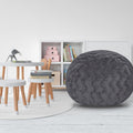 Faux Fur Bean Bag Chair, Grey 4Ft Cozy And Stretchable Fabric Lounger For Children And Adults With Easy Clean Cover, Comfortable Faux Fur Seating For Bedrooms, Filled With Shredded And Memory Foam. Gray Faux Fur