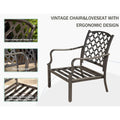 Outdoor 4 Pcs Patio Conversation Set, Metal Dining Table And Chairs Dining Set With Removable Beige Cushions For Garden Lawn Yard Beige Metal