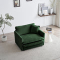 Sofa Set Of 3, 1 1 3 Seats Living Room Sofa Set, Accent Chair, Loveseat, And Three Seat Sofa Modern Style Round Arms 3 Piece Sofa Set, Green Chenille Green Chenille 5 Seat