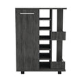 Tennessee Bar Cart Made Of Particle Board With 1 Cabinet With Division, 6 Cubbies For Liquor And 2 Shelves Mobile Carts 5 Or More Spaces Smoke Primary Living Space Open Storage Space Modern Pine