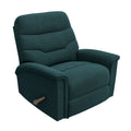 The Newport Recliner Teal Blue Polyester Manual Handle Wood Cushion Back Handle Pine Flared Arms Polyester